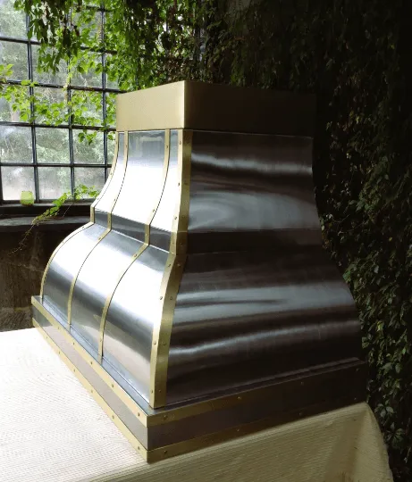 - MICHELLE - Custom Brass and Stainless Steel Range Hood