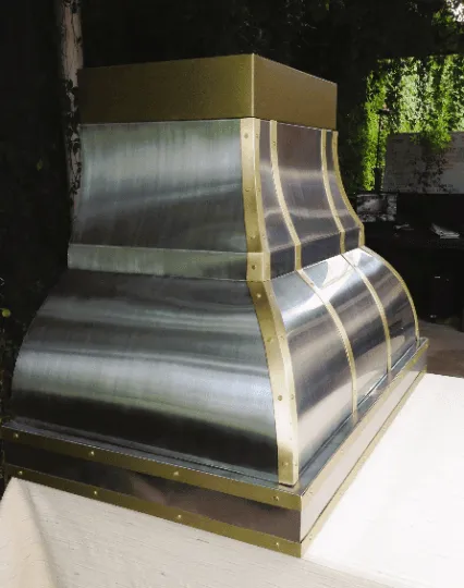 - MICHELLE - Custom Brass and Stainless Steel Range Hood