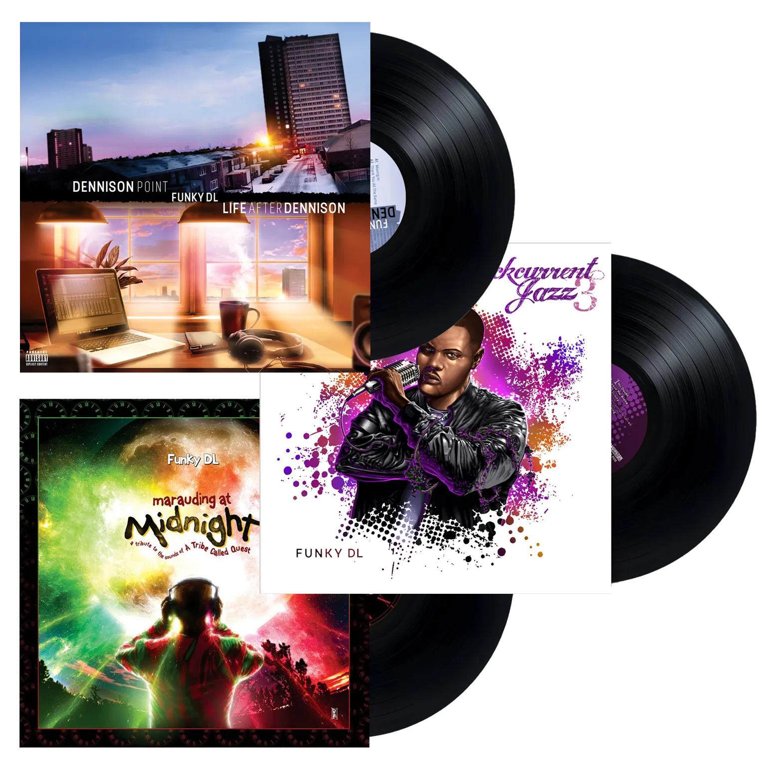 //035// - 3 Album Vinyl Bundle - Funky DL