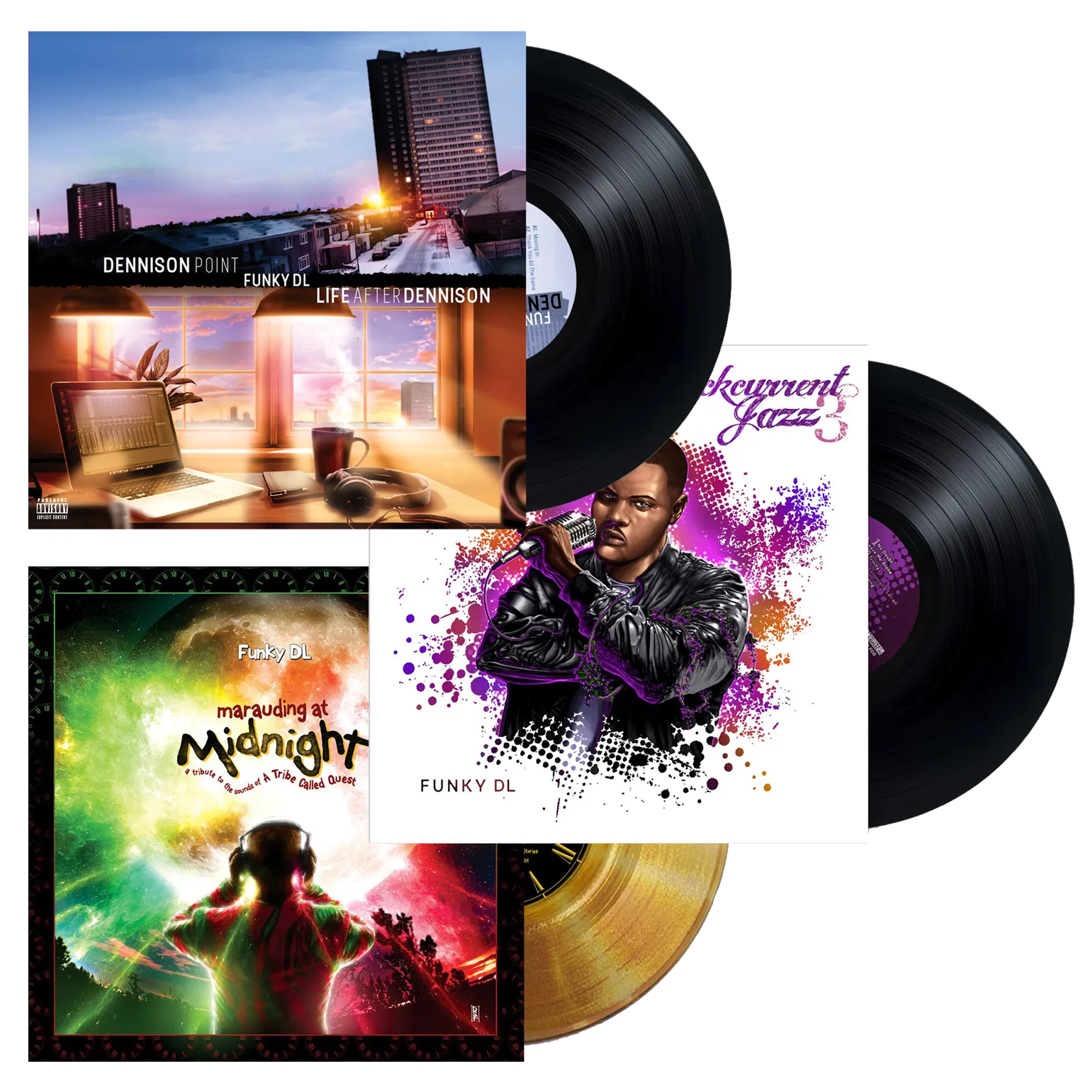 //037// - 3 Album Vinyl Bundle (GOLD) - Funky DL