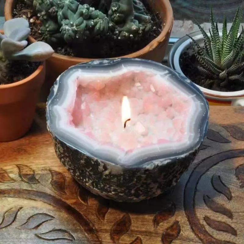 1 1 FREE | Lumière™ Wax Candle with Real Rose Quartz