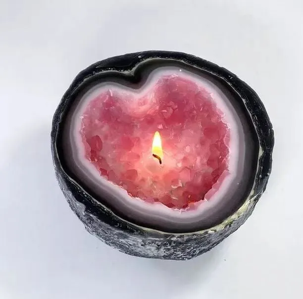 1 1 FREE | Lumière™ Wax Candle with Real Rose Quartz