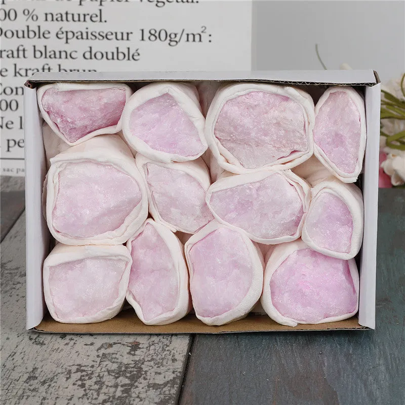 1 Box Rose Quartz Raw Crystals