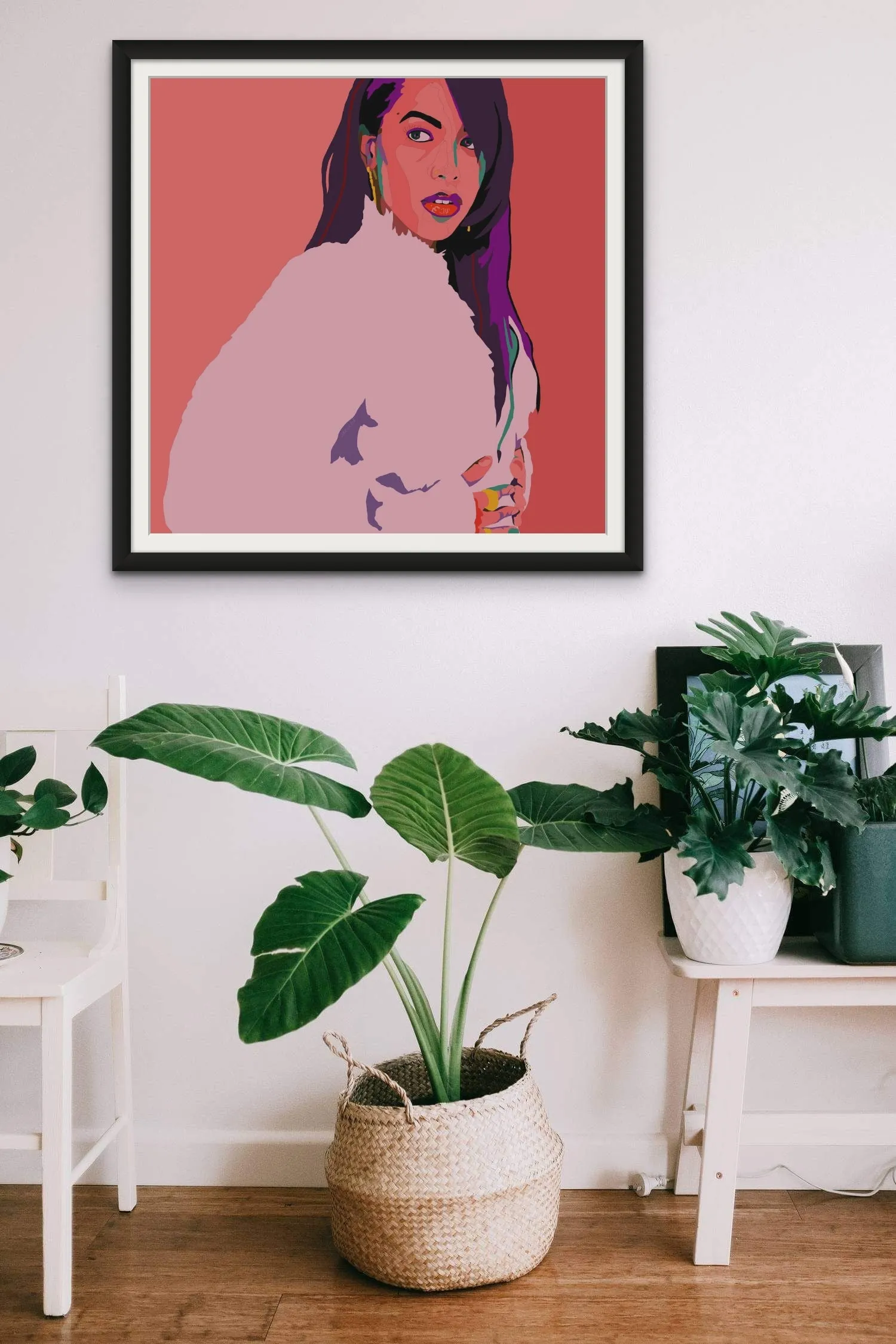 1 In A Million - Aaliyah portrait art - Limited Edition Giclee Art Print & Wall Decor - Vakseen Art