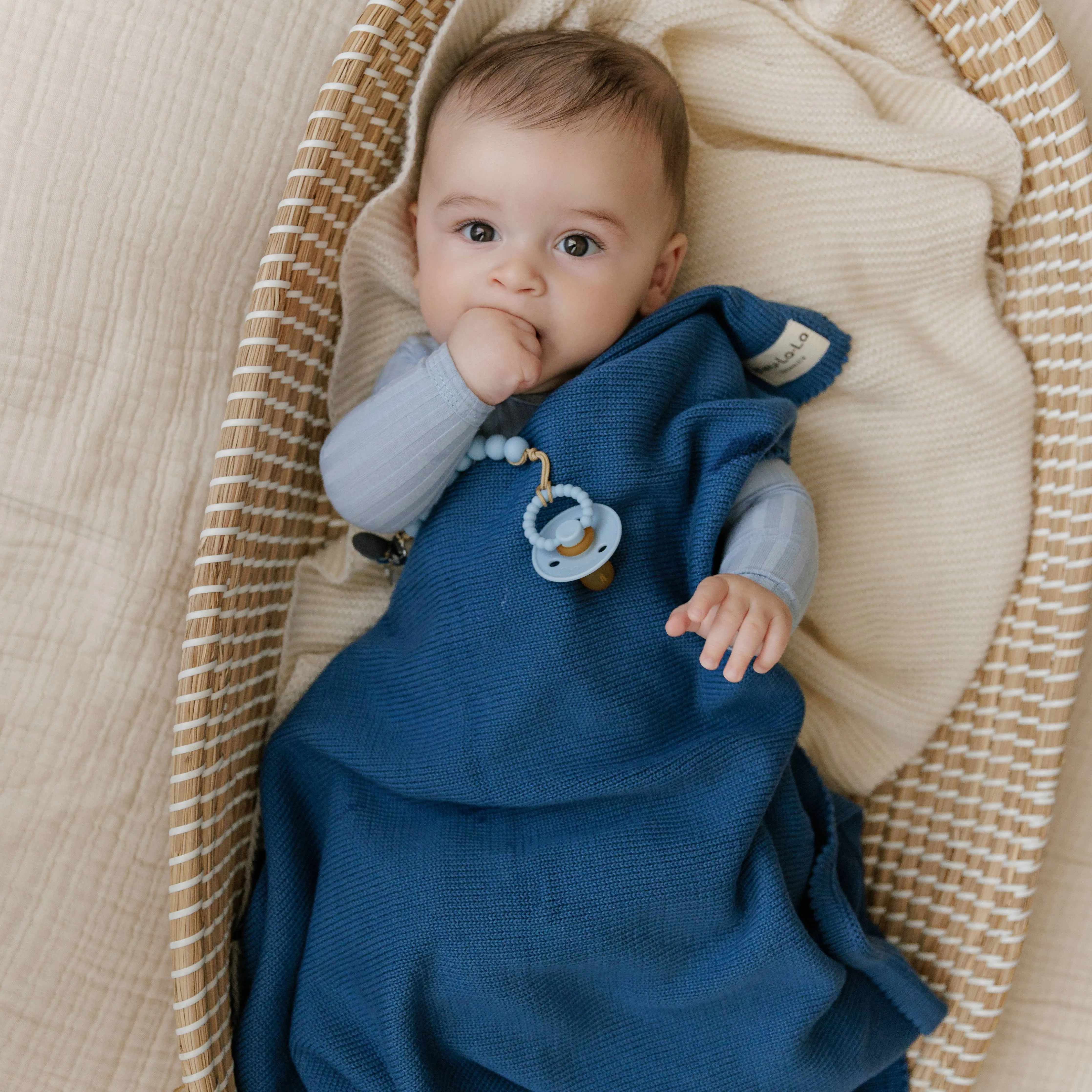 100% Luxury Organic Cotton Ribbed Baby Swaddle Blanket: Bubblegum