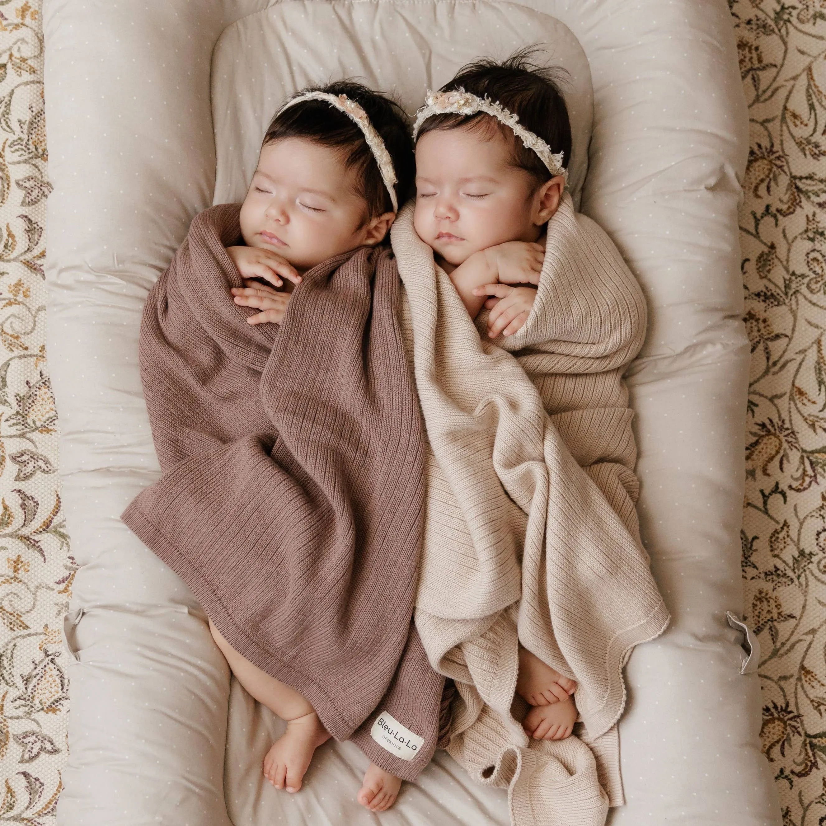100% Luxury Organic Cotton Ribbed Baby Swaddle Blanket: Bubblegum