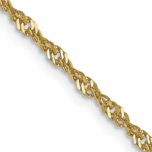 10k Yellow Gold 1.7 mm Sparkle Singapore Chain