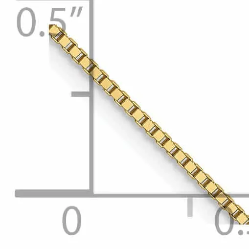 10k Yellow Gold .7 mm Box Chain