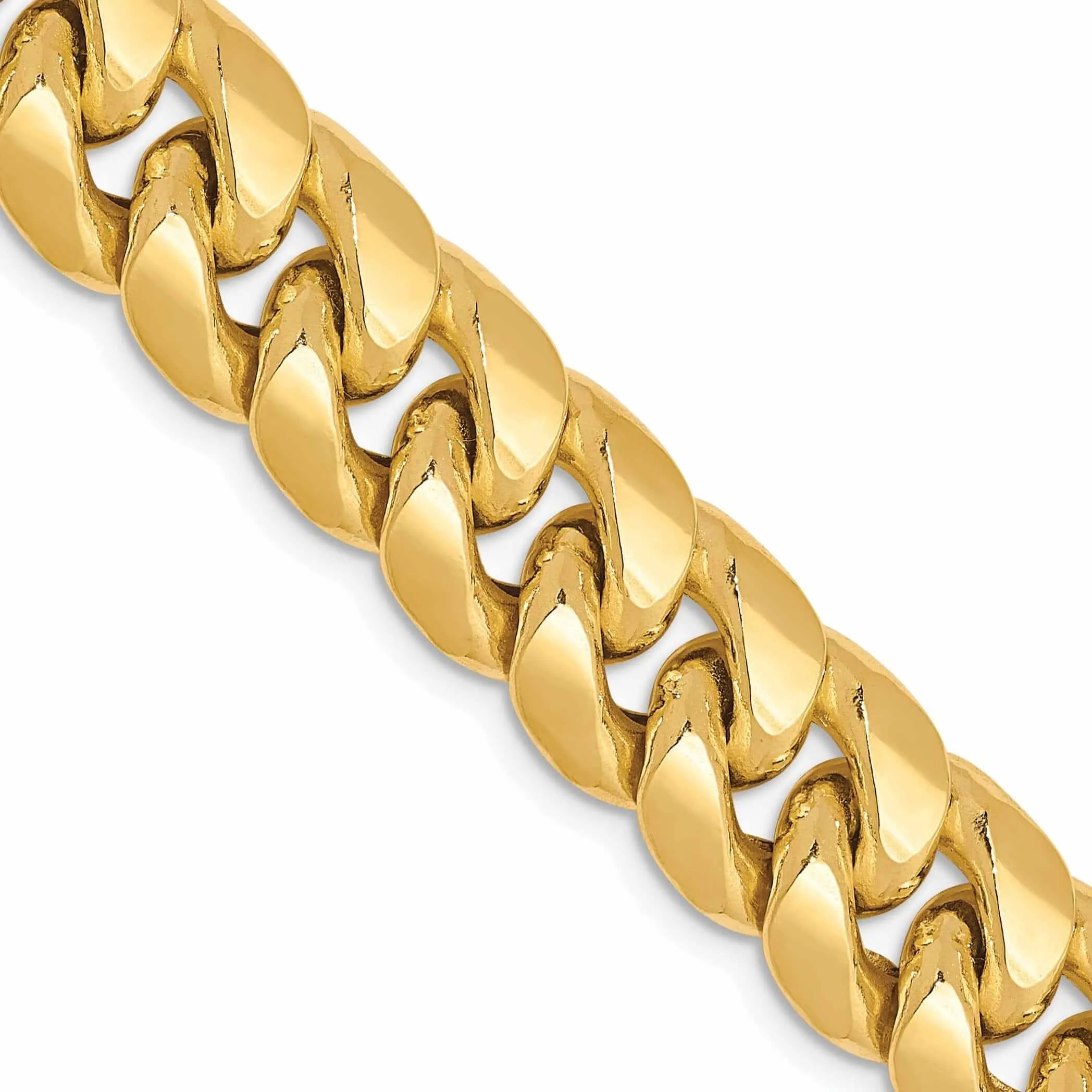 10k Yellow Gold Semi-Solid 9.3 mm Cuban Chain
