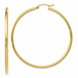 10kt Yellow Gold Polished Hinged Hoop Earrings