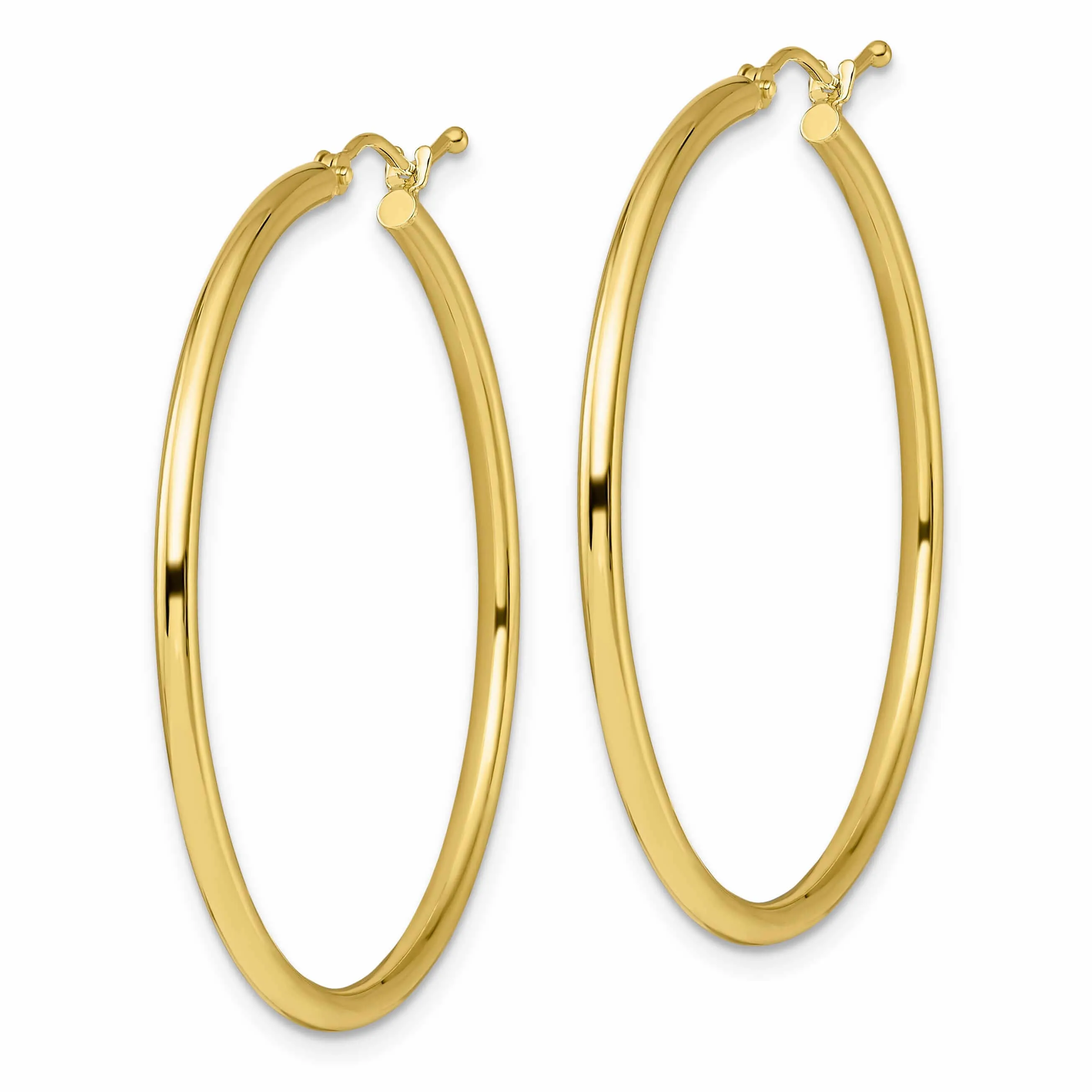 10kt Yellow Gold Polished Hinged Hoop Earrings