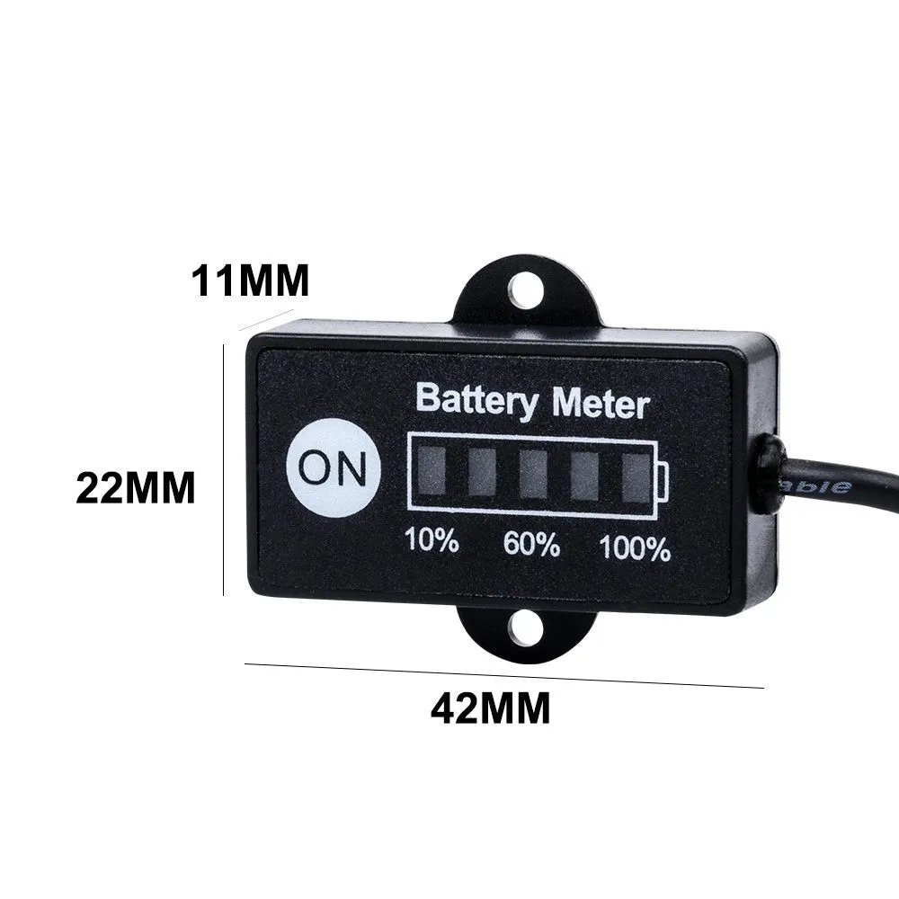 12volt Led Dual Battery Monitor Fuel Gauge Meter Digital Percentage Switch
