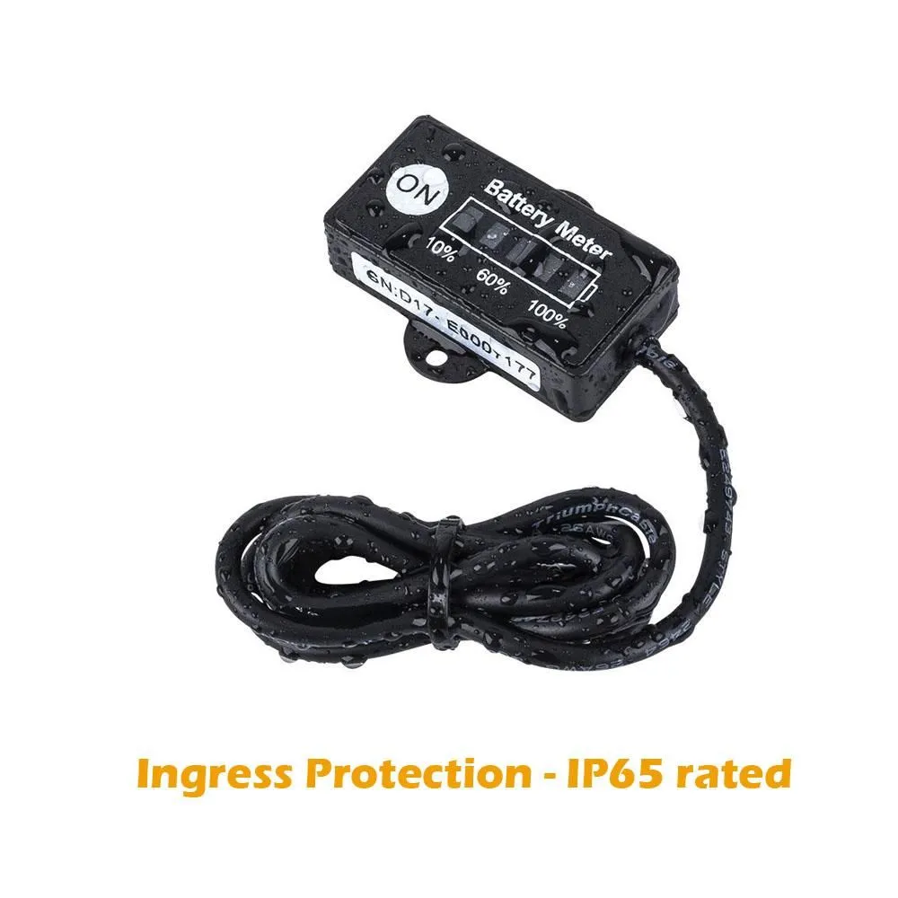 12volt Led Dual Battery Monitor Fuel Gauge Meter Digital Percentage Switch