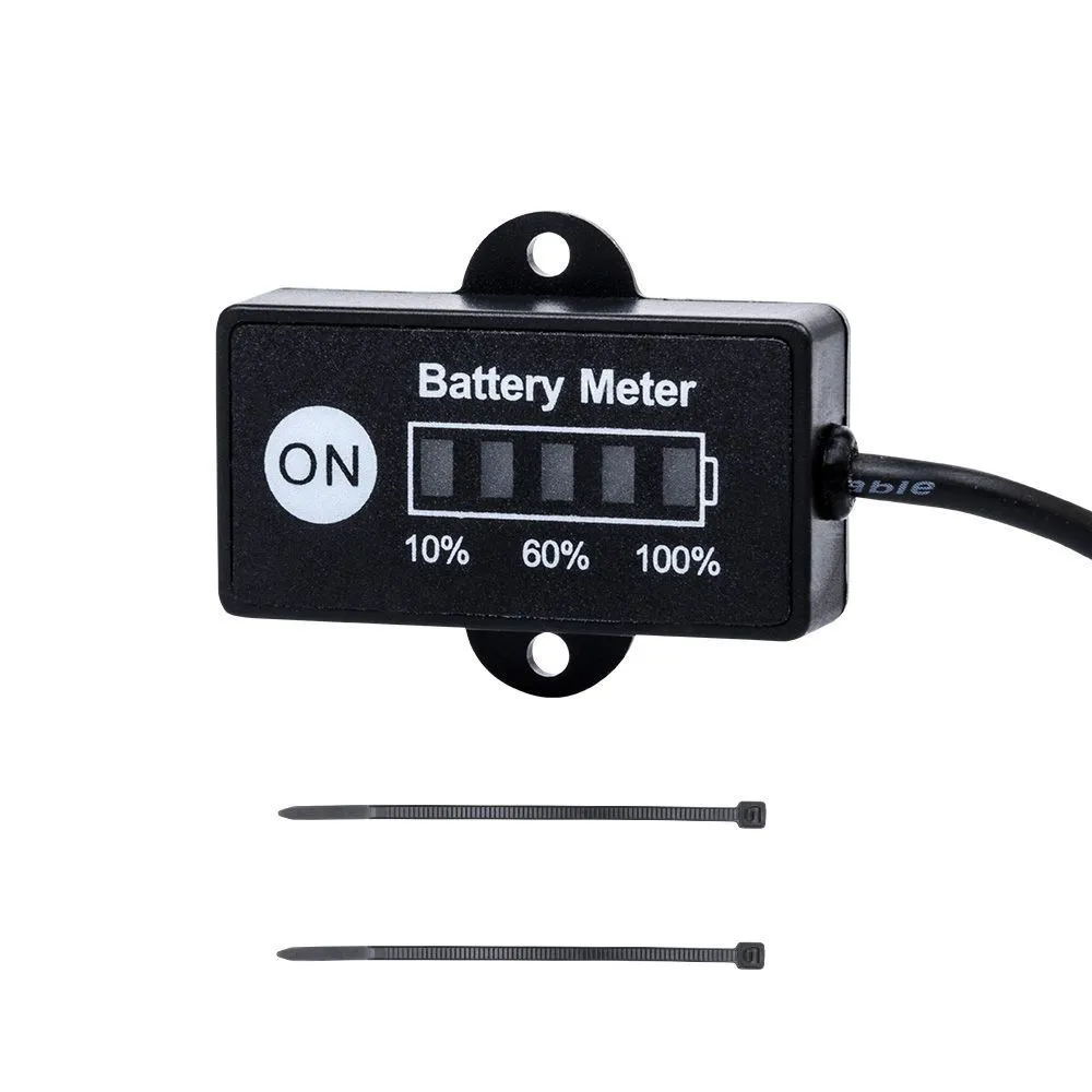 12volt Led Dual Battery Monitor Fuel Gauge Meter Digital Percentage Switch