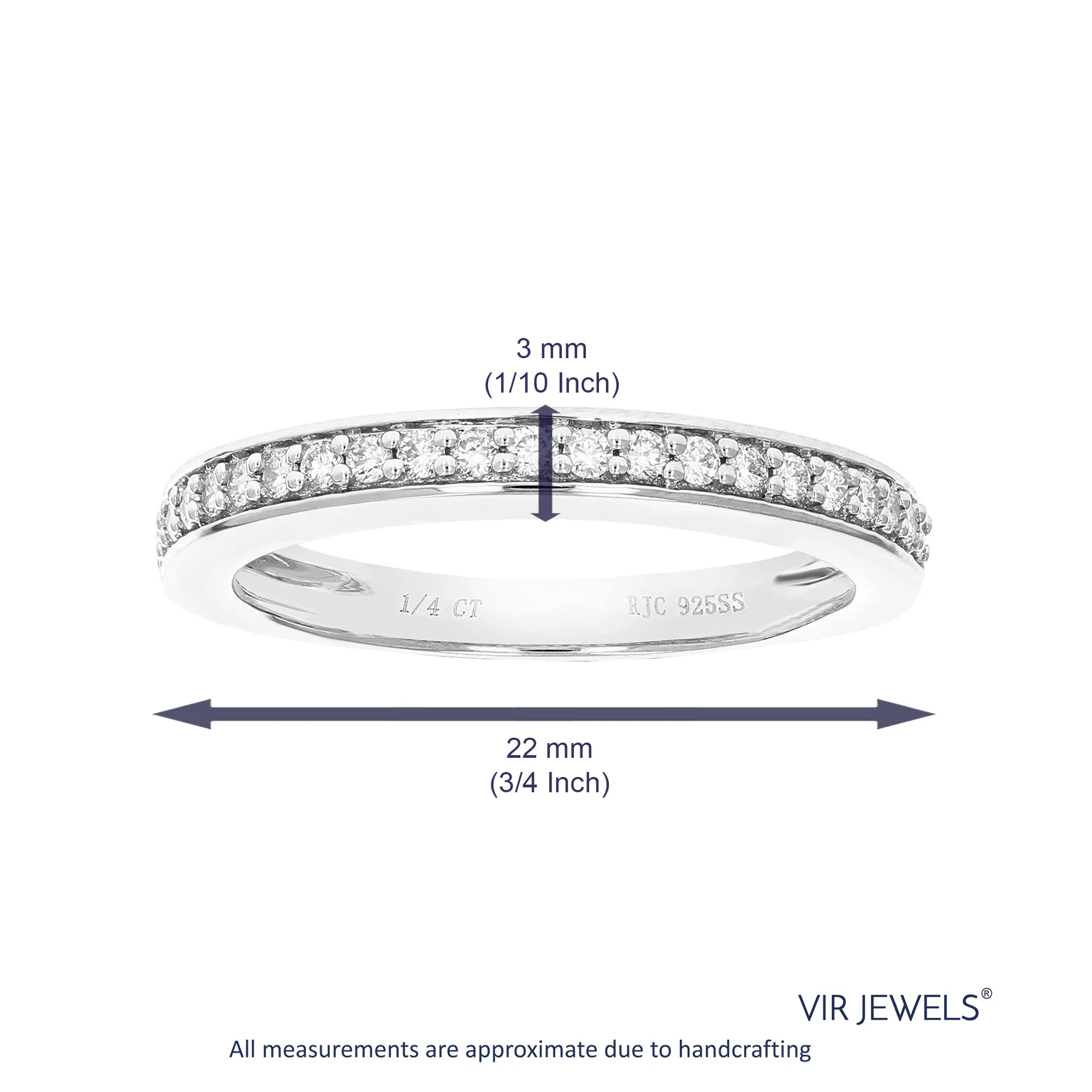 1/4 cttw Lab Grown Diamond Halo Wedding Band in Sterling Silver