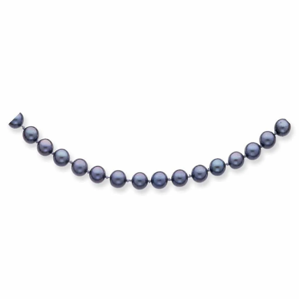 14k Gold Black Akoya Saltwater Cultured Pearl