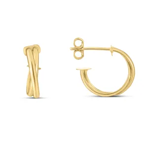 14K Gold Small Embrace Hoops