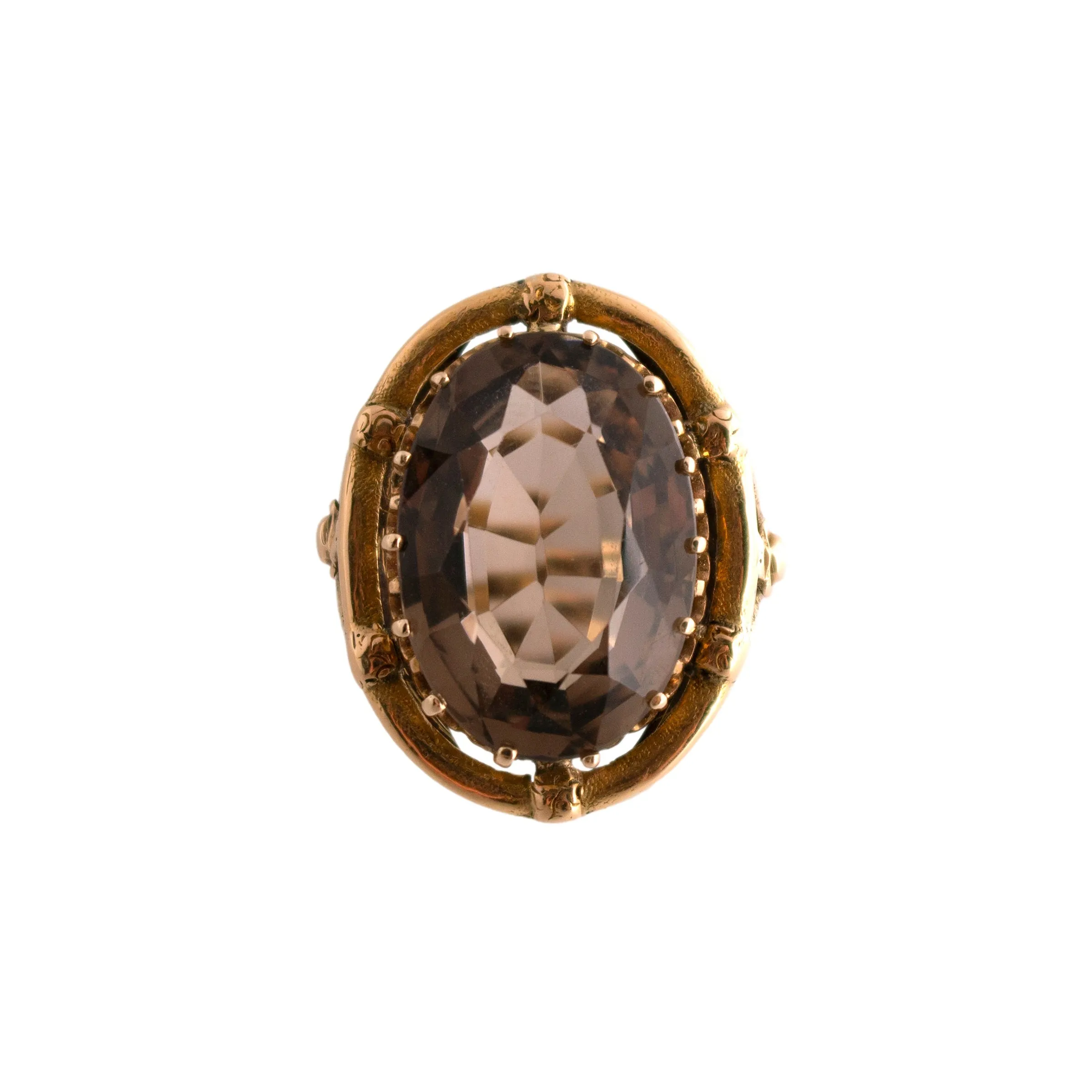 14K Gold Smoky Quartz Ring