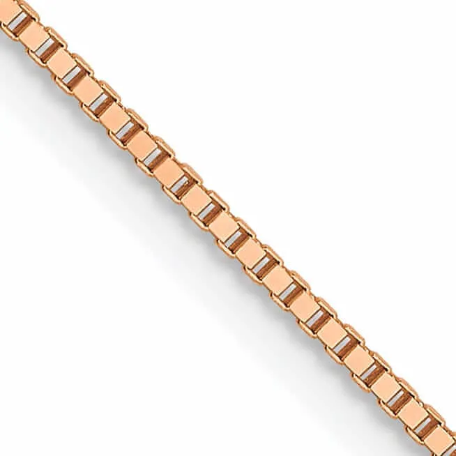 14K Rose Gold .7 mm Box Chain