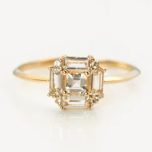 14k Vintage Inspired Art Deco Engagement Ring