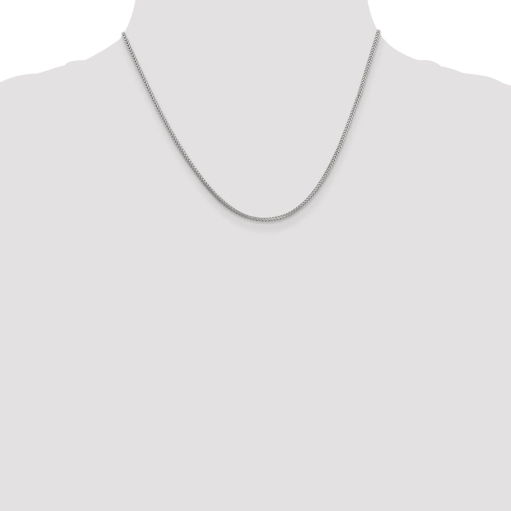 14K White Gold 1.25 mm Franco Chain