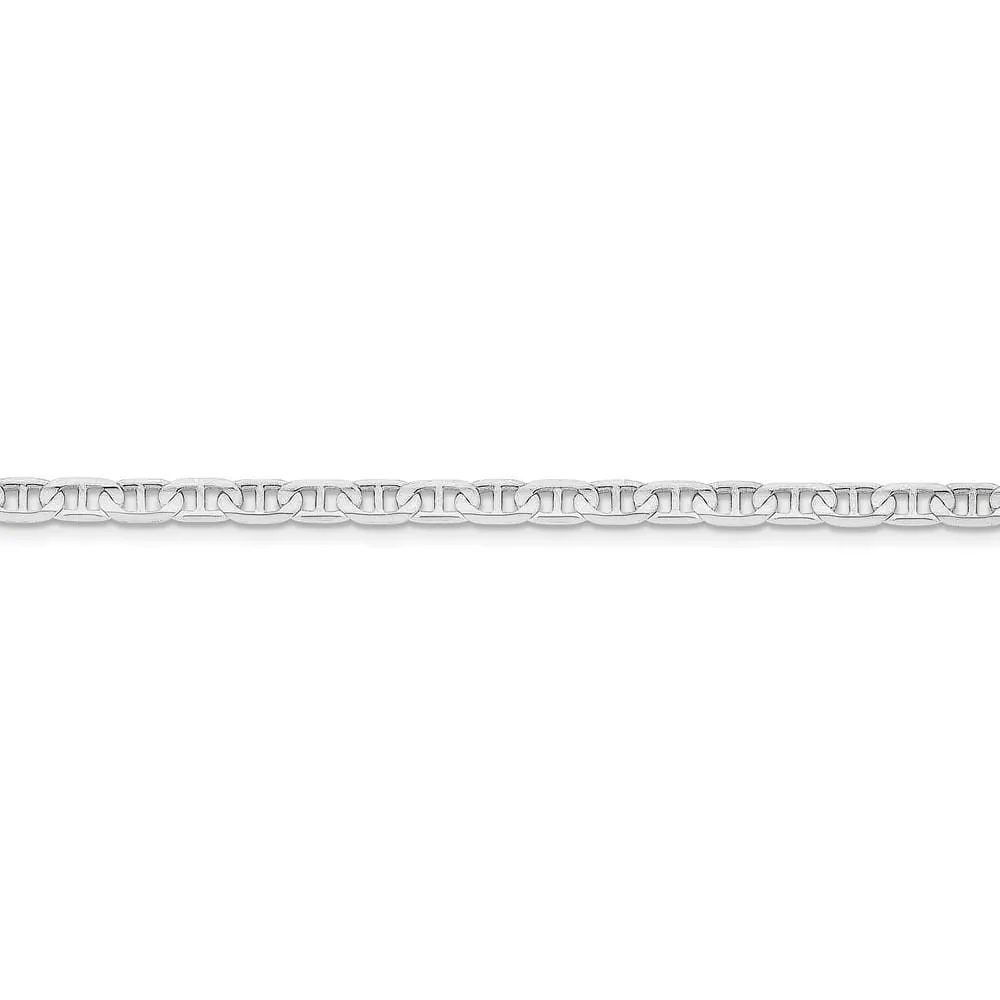 14k White Gold 4.50m Solid Concave Anchor Chain