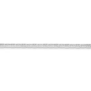 14k White Gold 4.50m Solid Concave Anchor Chain
