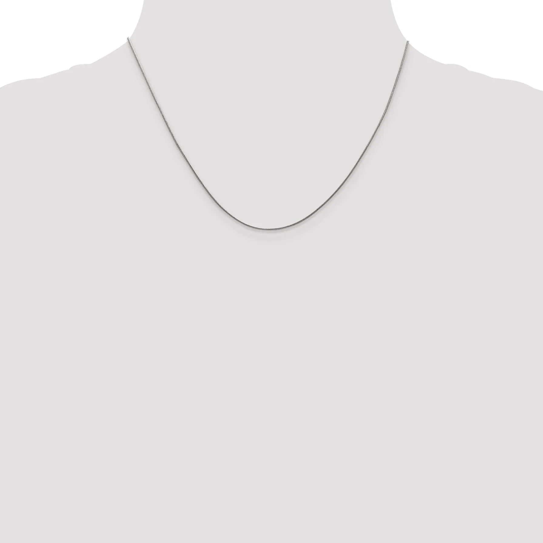 14K White Gold .8 mm Snake Chain