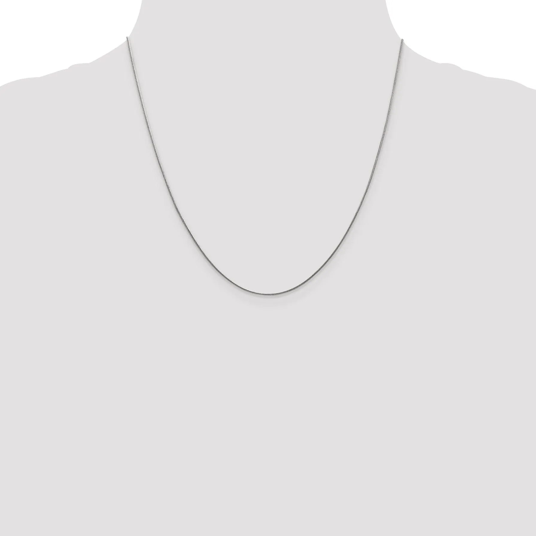 14K White Gold .8 mm Snake Chain