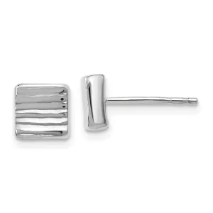 14k White Gold Post Earrings