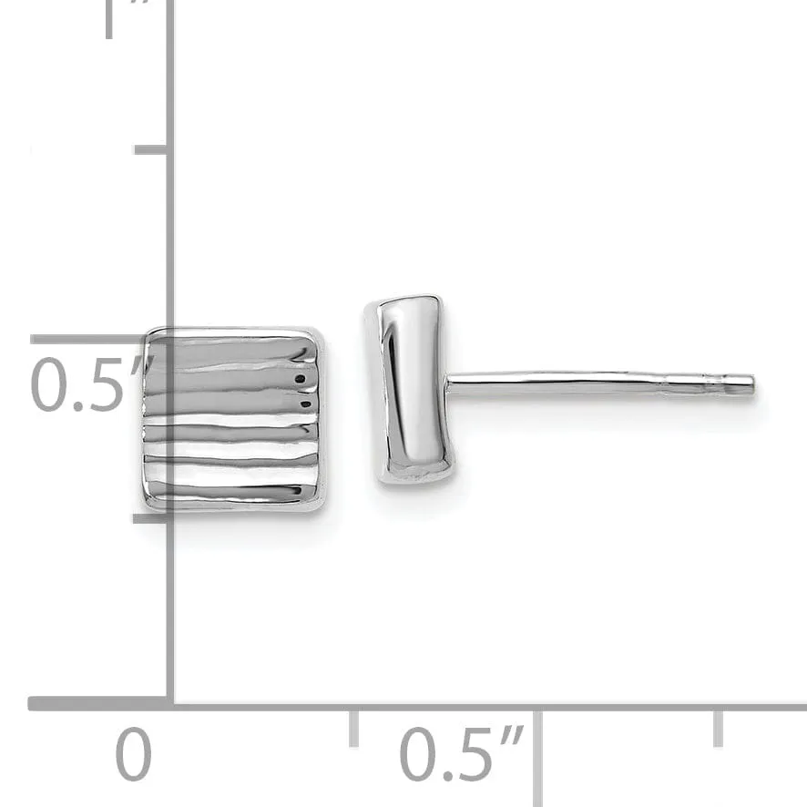 14k White Gold Post Earrings