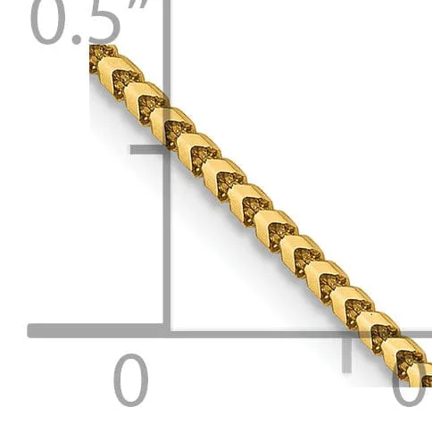 14k Yellow Gold 1.25 mm Franco Chain