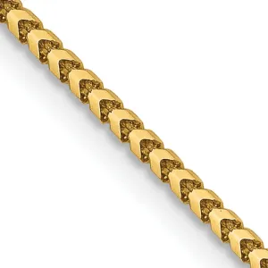 14k Yellow Gold 1.25 mm Franco Chain