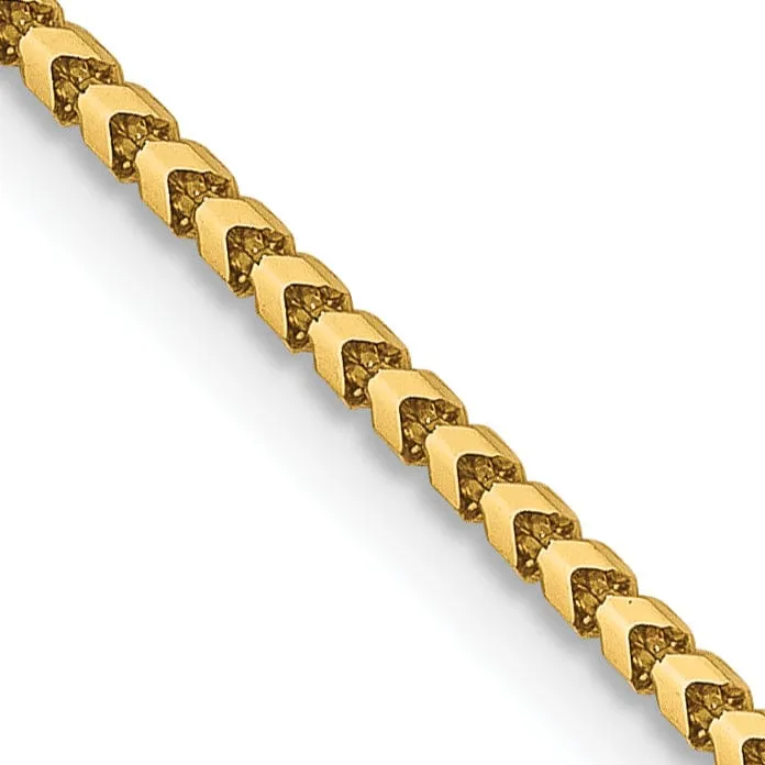 14k Yellow Gold 1.25 mm Franco Chain