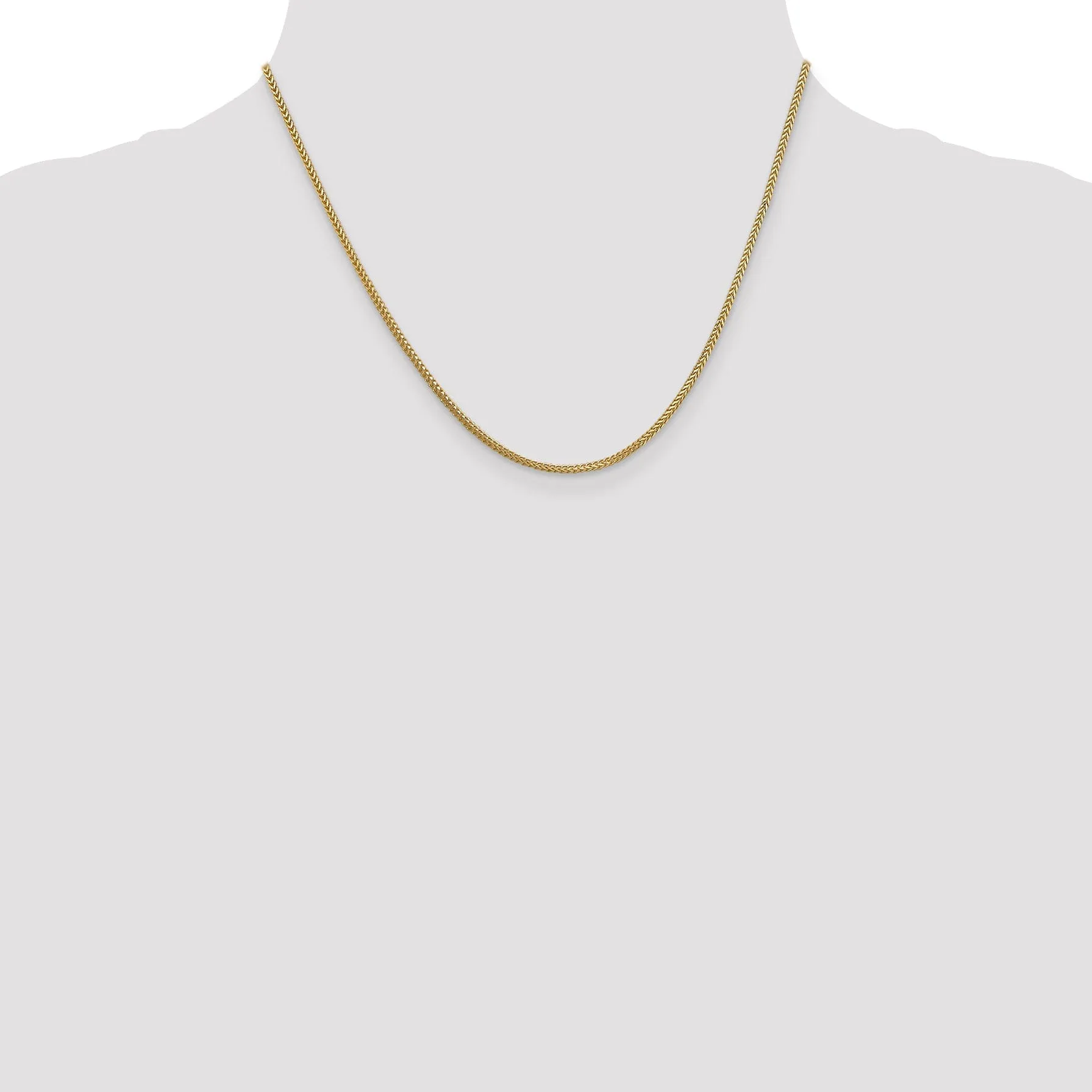14k Yellow Gold 1.25 mm Franco Chain