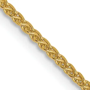 14k Yellow Gold 1.2mm Spiga Wheat Chain