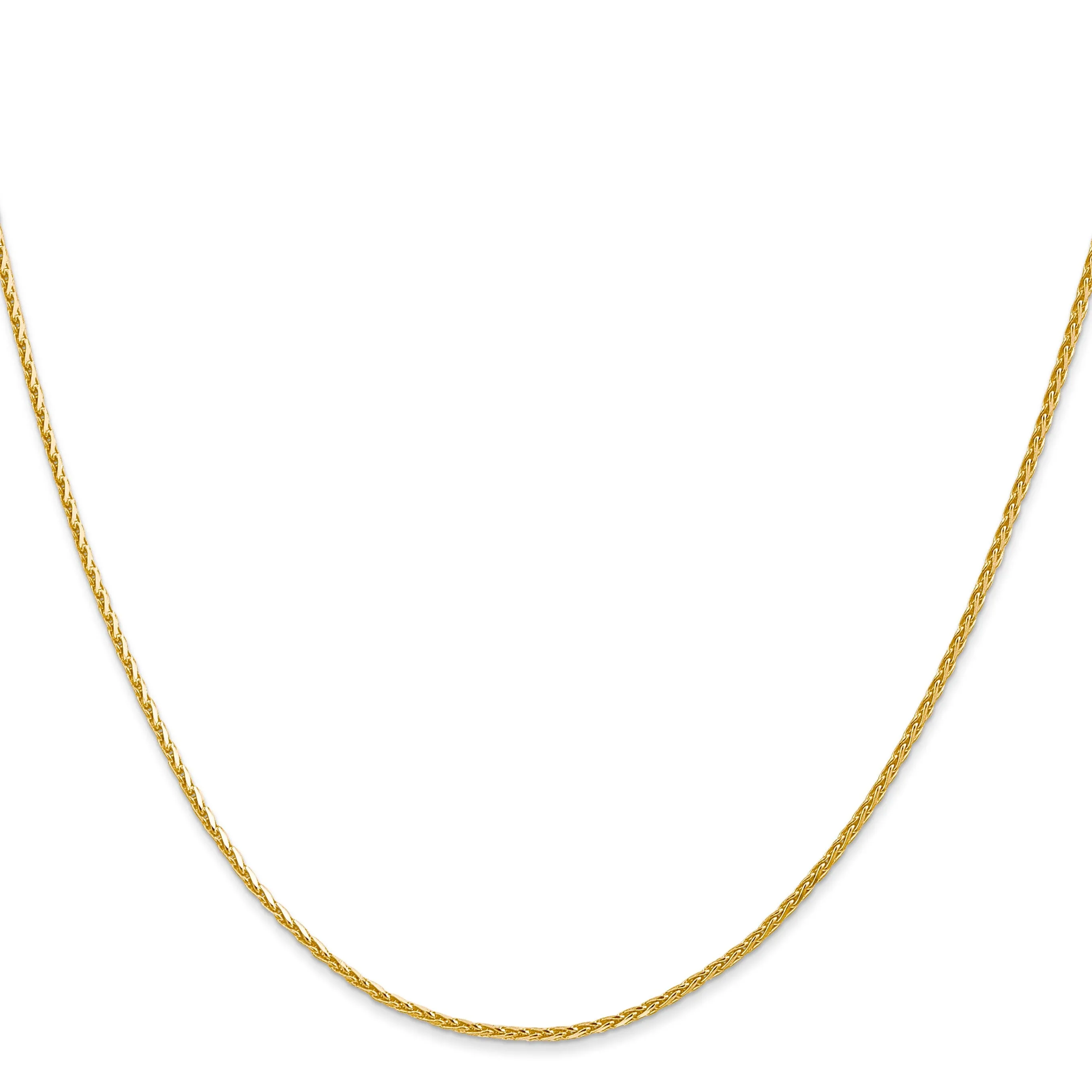14k Yellow Gold 1.3mm D.C Spiga Wheat Chain