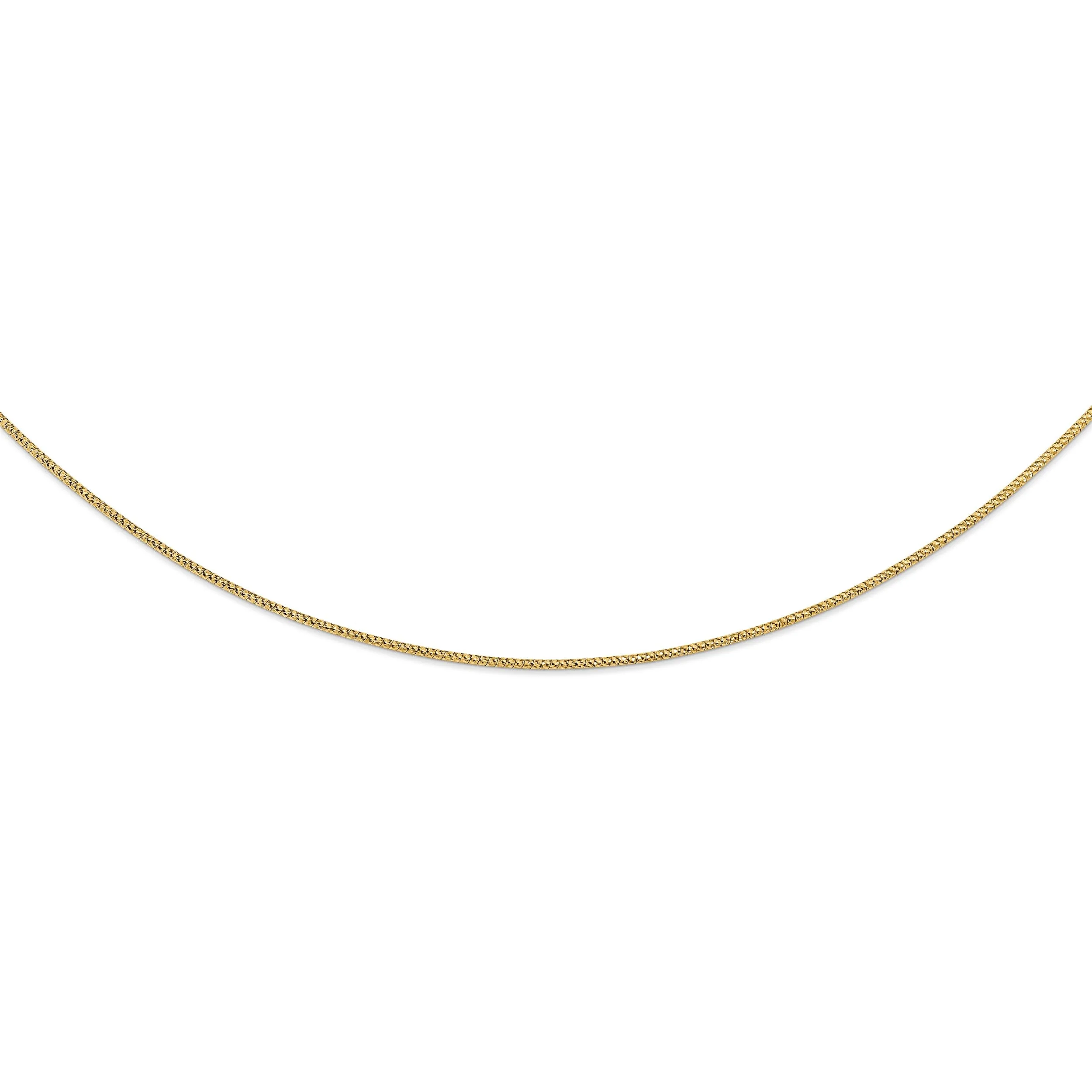 14k Yellow Gold 1.5mm D.C  Neckwire Necklace