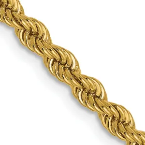 14k Yellow Gold 2.25mm Regular Rope Chain