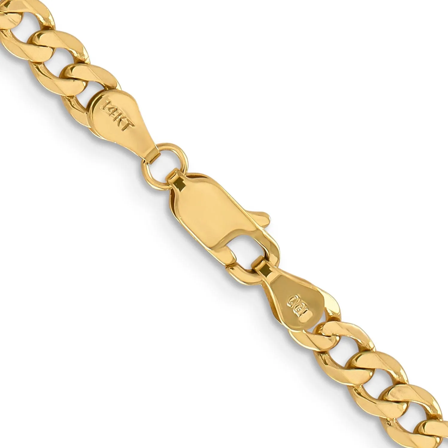 14k Yellow Gold 4.75-mm Flat Solid Figaro Chain
