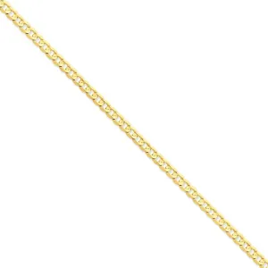 14k Yellow Gold 5.25mm Open Concave Curb Chain