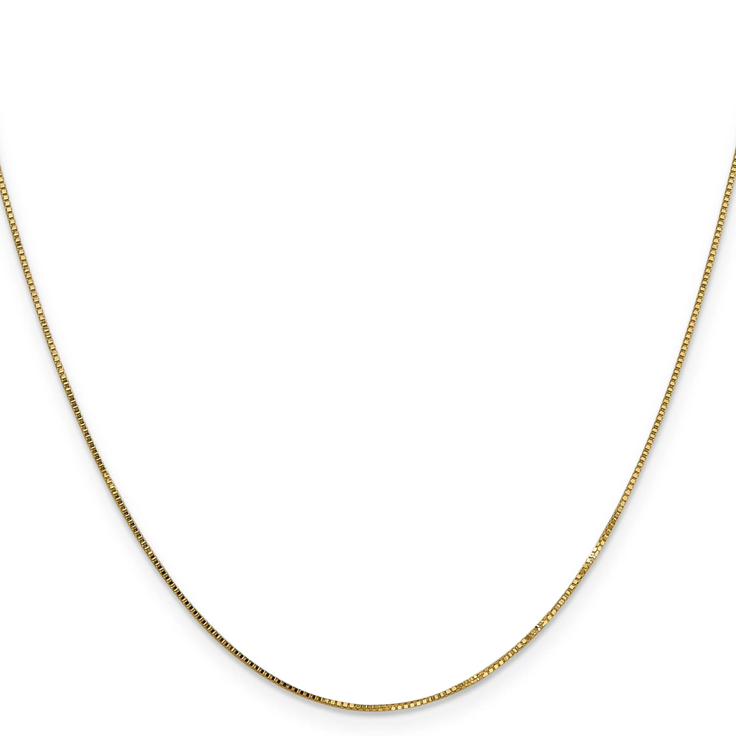 14k Yellow Gold .8 mm Box Chain