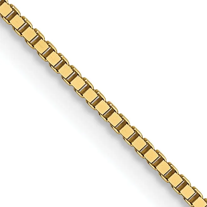14k Yellow Gold .8 mm Box Chain