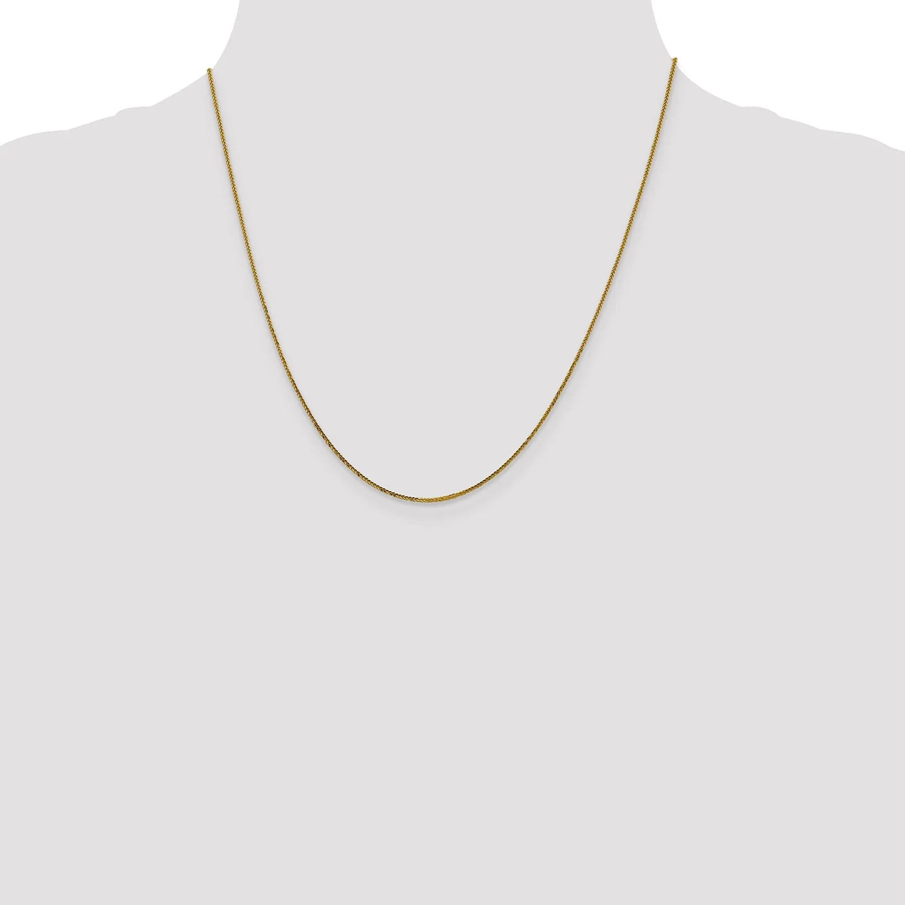 14k Yellow Gold .8 mm Diamond Cut Quadra Wheat Ch