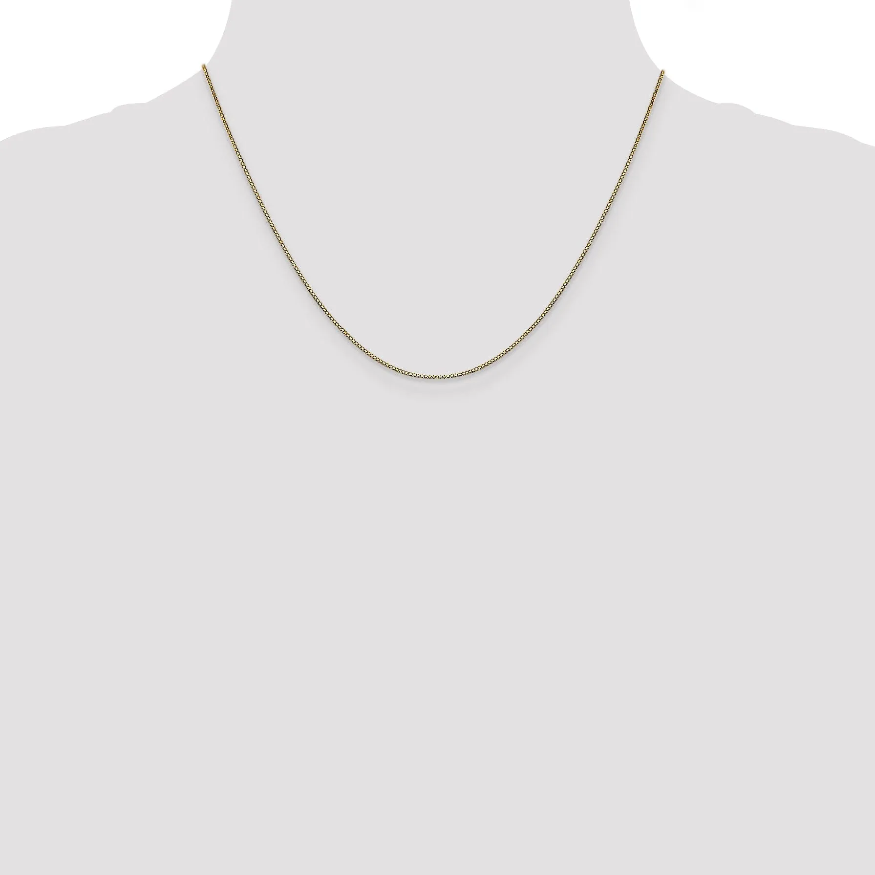 14k Yellow Gold .9 mm Box Chain