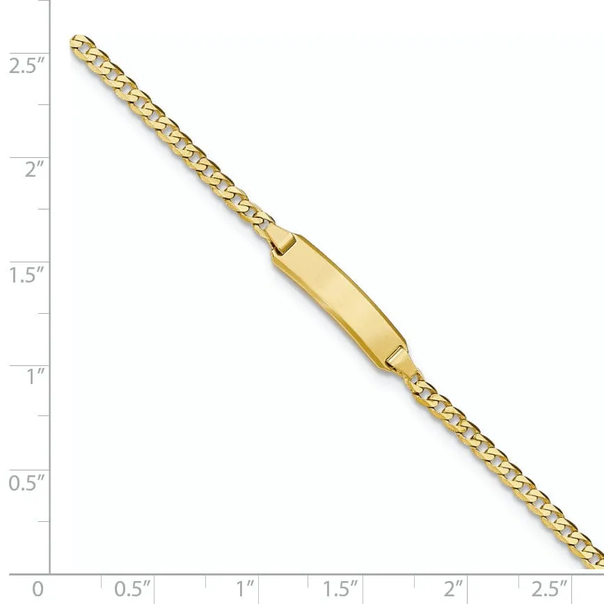 14K Yellow Gold Baby ID Curb Link Bracelet