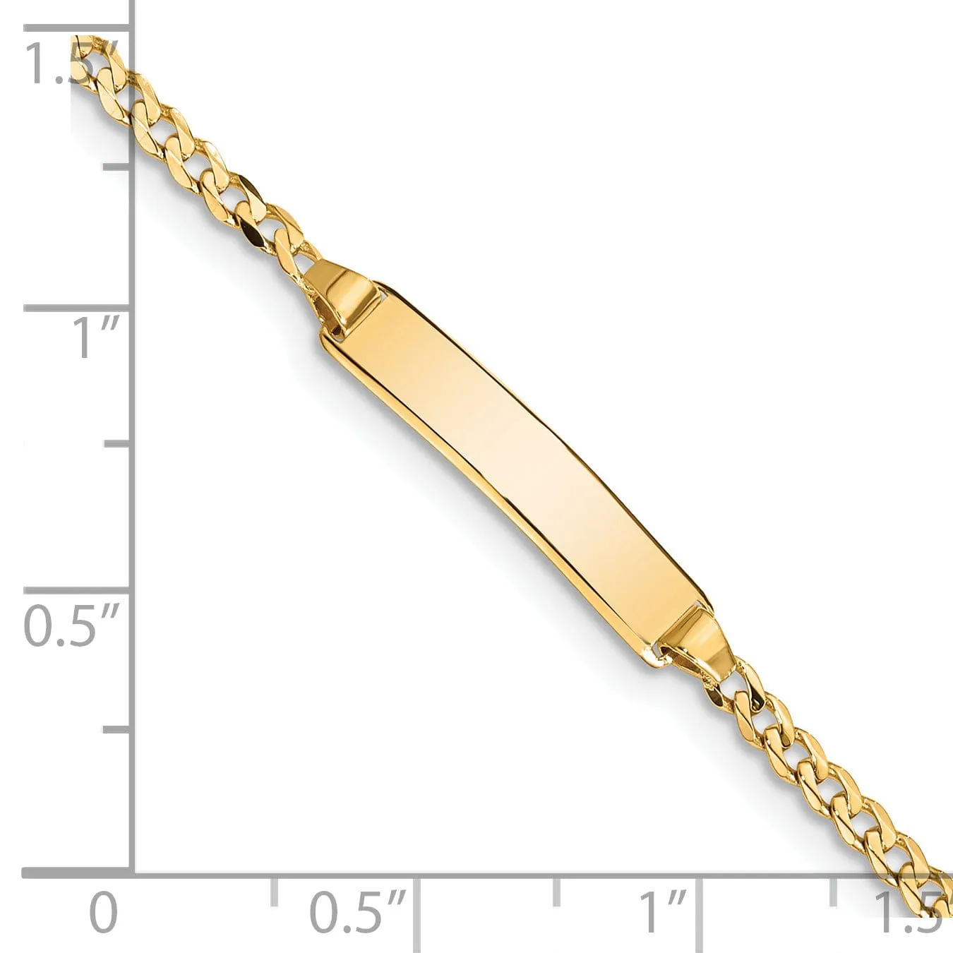 14K Yellow Gold Baby ID Curb Link Bracelet