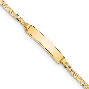 14K Yellow Gold Baby ID Curb Link Bracelet
