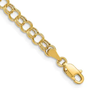 14k Yellow Gold Charm Bracelet, 5-mm, 7-inch, Semi-Solid Link Design