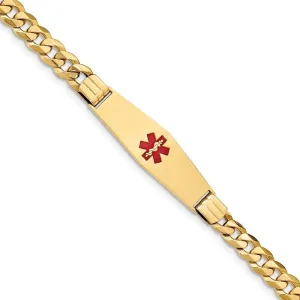 14K Yellow Gold Curb Link Medical ID Bracelet